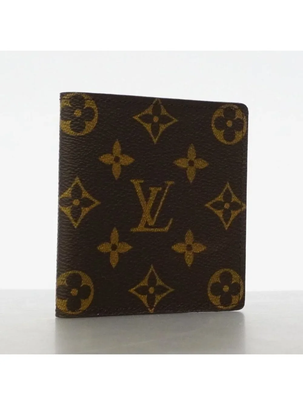 Louis Vuitton Billfold Monogram Portobiert Blue Brown Wallet